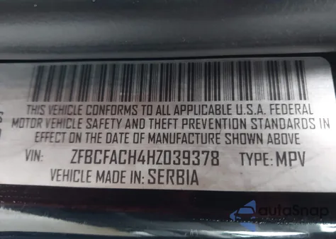 2017 Fiat 500L Lounge z USA, uszkodzony, nr VIN ZFBCFACH4HZ039378